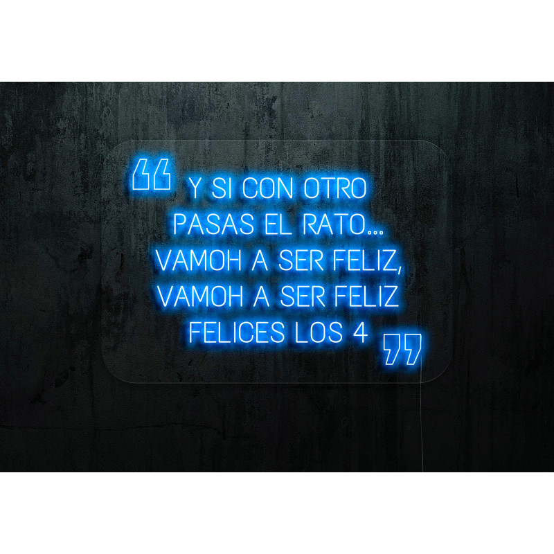 Carteles de Neón Led - Luces de neón "Felices los cuatro"